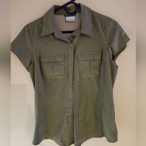 Columbia Olive Green Short Sleeve Shirt